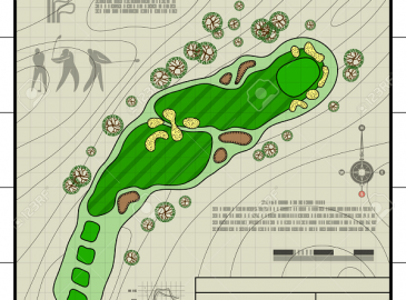 Bản phác thảo tổng thể sân golf đạt tiêu chuẩn thiết kế sân golf 
