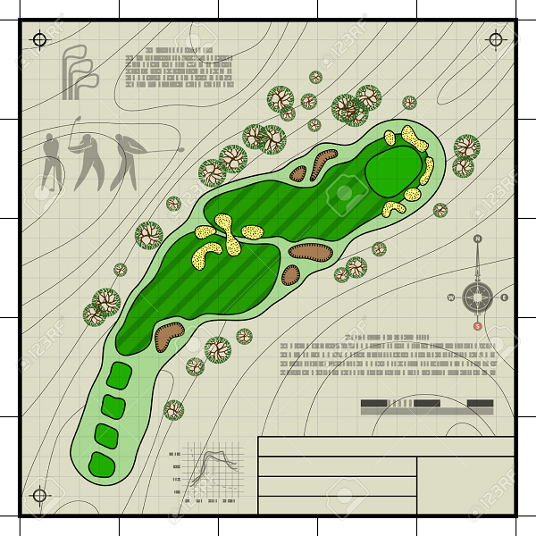 Bản phác thảo tổng thể sân golf đạt tiêu chuẩn thiết kế sân golf 