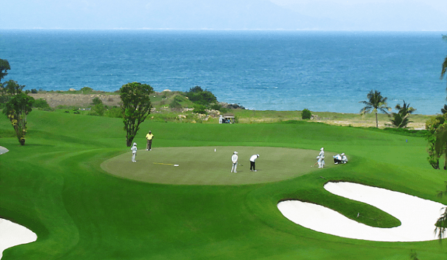 Các sân golf gần biển thường có gió lớn