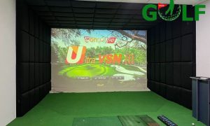 Mỗi phòng golf 3D đều được lắp đặt thảm địa hình, ốp da và công nghệ golf Okongolf